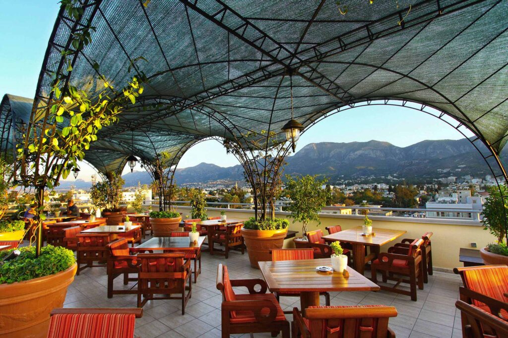Mediterranean outdoor lifestyle in Kyrenia, Northern Cyprus