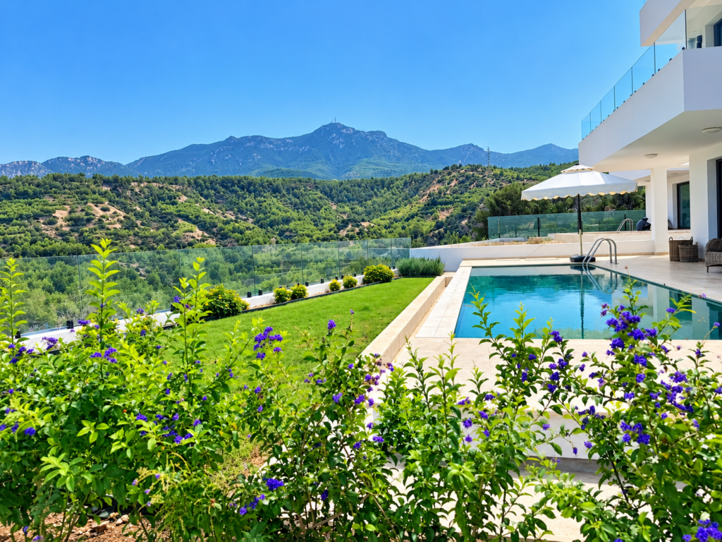 Completed outdoor living at a neighbouring Heaven’s Hill villa of the same design