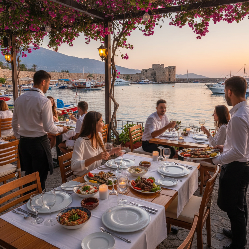 Sunset dinner in Kyrenia